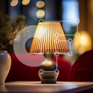 Intra Συλλεκτικό Ξύλινο Παζλ Plywood  4mm - Επιτραπέζιο Φωτιστικό με Καφέ Σκιά και Βάζο με Λουλούδια Σε Ξύλινο Κουτί - Διαστάσεις Puzzle: 10x10 cm – 25 κομμάτια