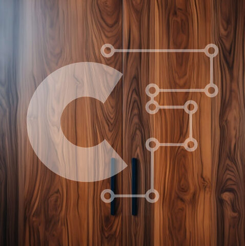 Intra Συλλεκτικό Ξύλινο Παζλ Plywood  4mm - Κοντινή όψη της σύγχρονης ξύλινης πόρτας με μαύρες λαβές Σε Ξύλινο Κουτί - Διαστάσεις Puzzle: 10x10 cm – 25 κομμάτια - Image 1