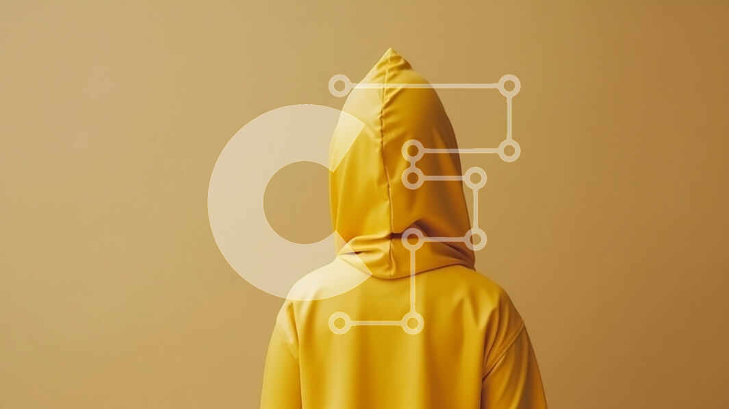 Intra Συλλεκτικό Ξύλινο Παζλ Plywood  4mm - Άτομο που φορά πορτοκαλί αδιάβροχο και κίτρινη κουκούλα Σε Ξύλινο Κουτί - Διαστάσεις Puzzle: 10x10 cm – 25 κομμάτια