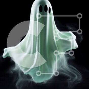 Intra Συλλεκτικό Ξύλινο Παζλ Plywood 4mm - Spooky White Ghost with Smoke Σε Ξύλινο Κουτί - Διαστάσεις Puzzle: 10x10 cm – 25 κομμάτια - Image 1