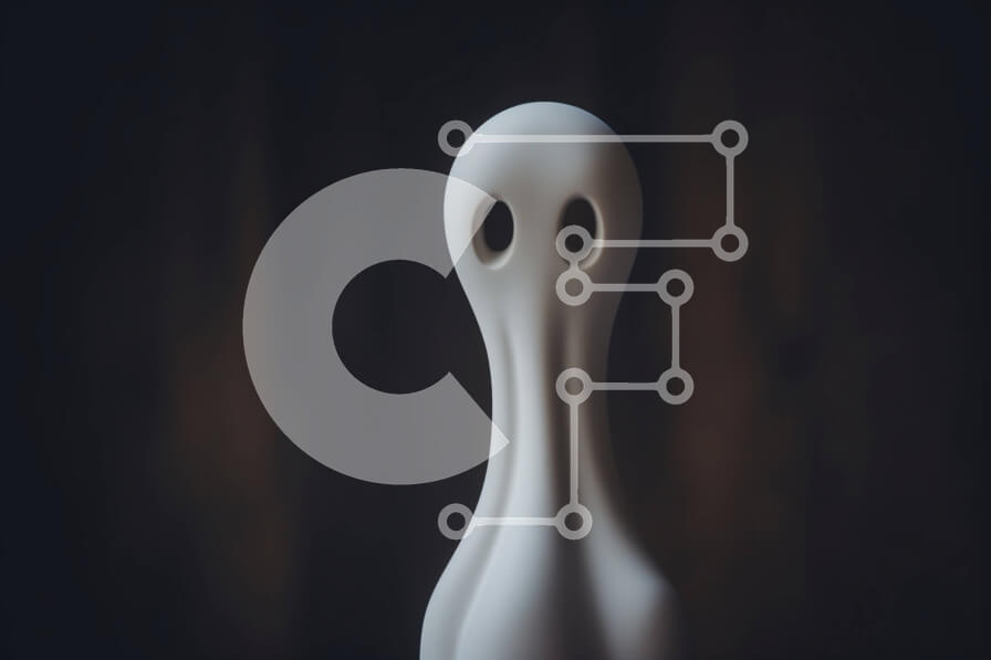 Intra Συλλεκτικό Ξύλινο Παζλ Plywood  4mm - Λευκό ειδώλιο σαν φάντασμα σε σκούρο φόντο Σε Ξύλινο Κουτί - Διαστάσεις Puzzle: 10x10 cm – 25 κομμάτια