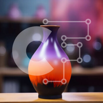 Intra Συλλεκτικό Ξύλινο Παζλ Plywood  4mm - Πολύχρωμο βάζο σε ξύλινο τραπέζι Σε Ξύλινο Κουτί - Διαστάσεις Puzzle: 10x10 cm – 25 κομμάτια - Image 1