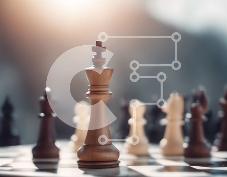 Intra Συλλεκτικό Ξύλινο Παζλ Plywood  4mm - Σκακιέρα με ασπρόμαυρα κομμάτια σκακιού Σε Ξύλινο Κουτί - Διαστάσεις Puzzle: 10x10 cm – 25 κομμάτια