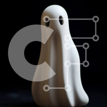 Intra Συλλεκτικό Ξύλινο Παζλ Plywood  4mm - Απόκοσμο λευκό φάντασμα Σε Ξύλινο Κουτί - Διαστάσεις Puzzle: 10x10 cm – 25 κομμάτια - Image 1