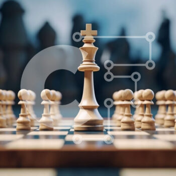 Intra Συλλεκτικό Ξύλινο Παζλ Plywood  4mm - Σκακιέρα με λευκό βασιλιά στα μαύρα πιόνια Σε Ξύλινο Κουτί - Διαστάσεις Puzzle: 10x10 cm – 25 κομμάτια - Image 1