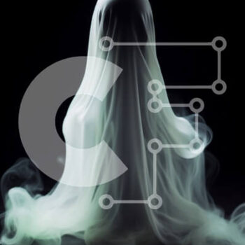 Intra Συλλεκτικό Ξύλινο Παζλ Plywood  4mm - Τρομακτικό φάντασμα αποκριών με καπνό Σε Ξύλινο Κουτί - Διαστάσεις Puzzle: 10x10 cm – 25 κομμάτια - Image 1