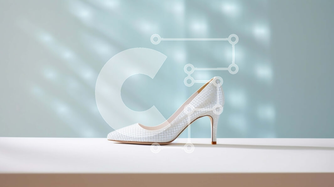 Intra Συλλεκτικό Ξύλινο Παζλ Plywood  4mm - Κομψό λευκό ψηλοτάκουνο παπούτσι με μυτερή μύτη και τακούνι στιλέτο Σε Ξύλινο Κουτί - Διαστάσεις Puzzle: 10x10 cm – 25 κομμάτια