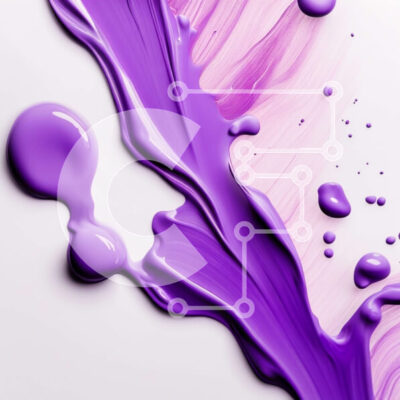 Intra Συλλεκτικό Ξύλινο Παζλ Plywood  4mm - Ζωντανή μωβ βαφή σε καθαρή λευκή επιφάνεια Σε Ξύλινο Κουτί - Διαστάσεις Puzzle: 10x10 cm – 25 κομμάτια - Image 1