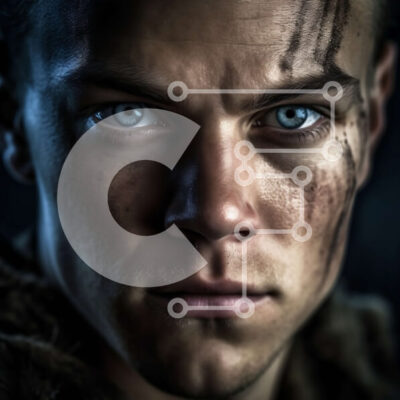 Intra Συλλεκτικό Ξύλινο Παζλ Plywood  4mm - Πορτρέτο ενός κομψού άνδρα με δερμάτινο μπουφάν Σε Ξύλινο Κουτί - Διαστάσεις Puzzle: 10x10 cm – 25 κομμάτια - Image 1