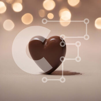 Intra Συλλεκτικό Ξύλινο Παζλ Plywood  4mm - Ρομαντική μπάρα σοκολάτας σε σχήμα καρδιάς σε φόντο Bokeh Lights Σε Ξύλινο Κουτί - Διαστάσεις Puzzle: 10x10 cm – 25 κομμάτια - Image 1