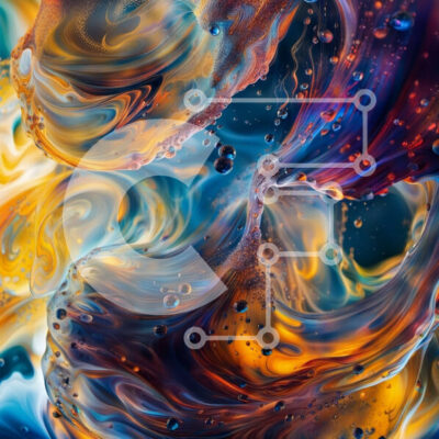 Intra Συλλεκτικό Ξύλινο Παζλ Plywood  4mm - Πολύχρωμη αφηρημένη ζωγραφική με δυναμικούς στροβίλους Σε Ξύλινο Κουτί - Διαστάσεις Puzzle: 10x10 cm – 25 κομμάτια - Image 1