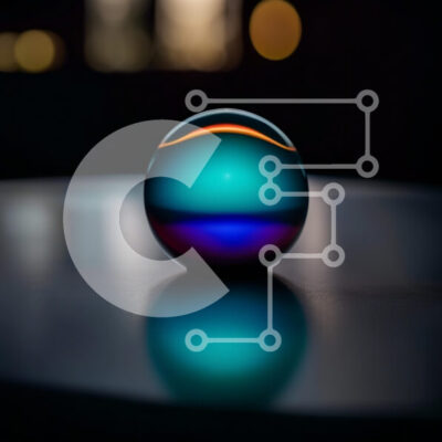 Intra Συλλεκτικό Ξύλινο Παζλ Plywood  4mm - Σαγηνευτική εικόνα μιας ημιδιαφανούς σφαίρας με στροβιλιζόμενα χρώματα Σε Ξύλινο Κουτί - Διαστάσεις Puzzle: 10x10 cm – 25 κομμάτια - Image 1