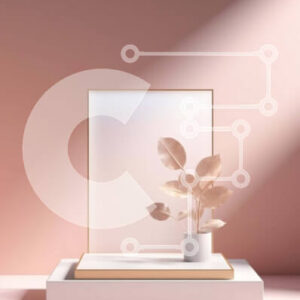 Intra Συλλεκτικό Ξύλινο Παζλ Plywood  4mm - Όμορφη εικόνα ενός πράσινου χυμώδους φυτού σε ένα λευκό ράφι σε έναν ροζ τοίχο Σε Ξύλινο Κουτί - Διαστάσεις Puzzle: 10x10 cm – 25 κομμάτια