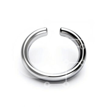 Intra Συλλεκτικό Ξύλινο Παζλ Plywood  4mm - Μοντέρνο ασημένιο δαχτυλίδι με στιλβωμένο φινίρισμα Σε Ξύλινο Κουτί - Διαστάσεις Puzzle: 10x10 cm – 25 κομμάτια - Image 1