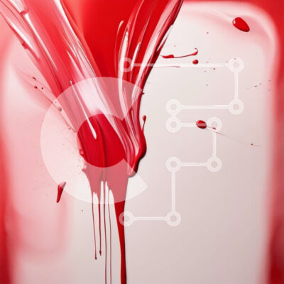 Intra Συλλεκτικό Ξύλινο Παζλ Plywood  4mm - Ζωντανή κόκκινη μπογιά σε καθαρό λευκό φόντο Σε Ξύλινο Κουτί - Διαστάσεις Puzzle: 10x10 cm – 25 κομμάτια - Image 1