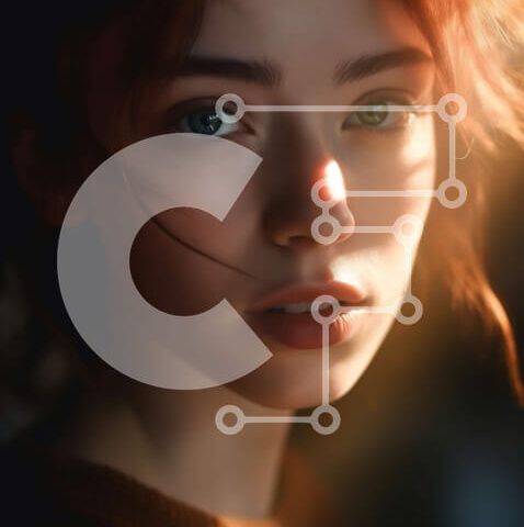 Intra Συλλεκτικό Ξύλινο Παζλ Plywood 4mm - Σοβαρό πορτρέτο μιας νεαρής γυναίκας με κόκκινα μαλλιά και καστανά μάτια Σε Ξύλινο Κουτί - Διαστάσεις Puzzle: 10x10 cm – 25 κομμάτια - Image 1