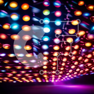 Intra Συλλεκτικό Ξύλινο Παζλ Plywood 4mm - Ζωντανή εικόνα πολύχρωμων λαμπτήρων σε ένα σκοτεινό δωμάτιο Σε Ξύλινο Κουτί - Διαστάσεις Puzzle: 10x10 cm – 25 κομμάτια - Image 1