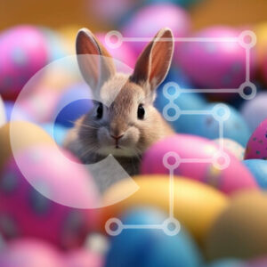 Intra Συλλεκτικό Ξύλινο Παζλ Plywood  4mm - Αξιολάτρευτο πασχαλινό λαγουδάκι με πολύχρωμα αυγά Σε Ξύλινο Κουτί - Διαστάσεις: 10x10 cm – 25 κομμάτια