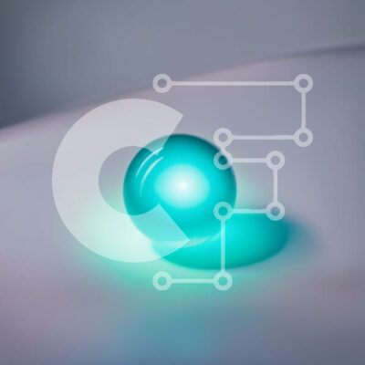 Intra Συλλεκτικό Ξύλινο Παζλ Plywood  4mm - Εκπληκτική εικόνα μιας μπλε λαμπερής σφαίρας σε μια λευκή επιφάνεια Σε Ξύλινο Κουτί - Διαστάσεις: 10x10 cm – 25 κομμάτια - Image 1