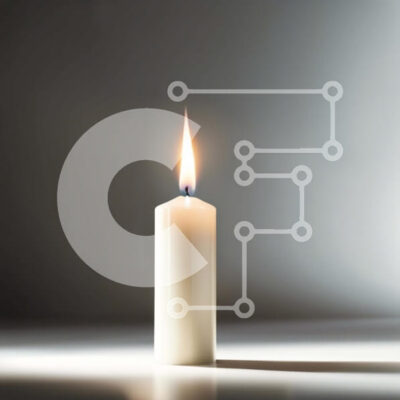 Intra Συλλεκτικό Ξύλινο Παζλ Plywood  4mm - Εκπληκτική εικόνα ενός λευκού κεριού σε ένα σκοτεινό τραπέζι Σε Ξύλινο Κουτί - Διαστάσεις: 10x10 cm – 25 κομμάτια - Image 1