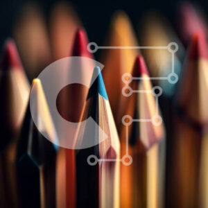 Intra Συλλεκτικό Ξύλινο Παζλ Plywood  4mm - Ζωντανή εικόνα πολύχρωμων μολυβιών σε κυκλική διάταξη Σε Ξύλινο Κουτί - Διαστάσεις: 10x10 cm – 25 κομμάτια