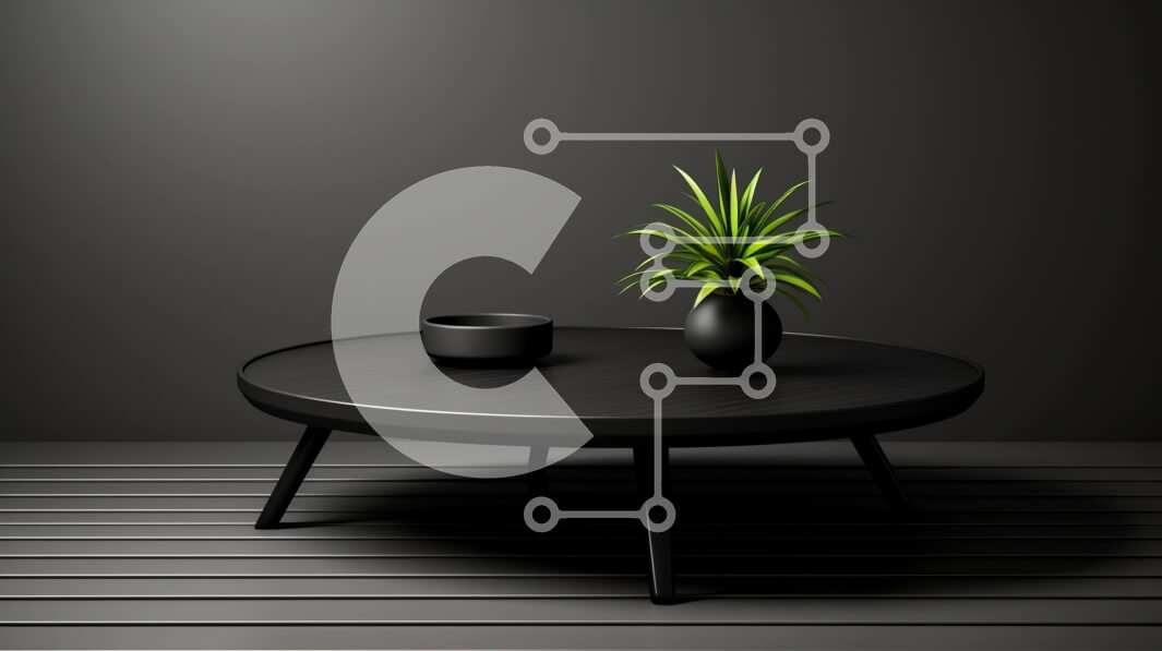 Intra Συλλεκτικό Ξύλινο Παζλ Plywood  4mm - Μαύρο Τραπεζάκι Σαλονιού με Μικρό Φυτό σε Γλάστρα Σε Ξύλινο Κουτί - Διαστάσεις Puzzle: 10x10 cm – 25 κομμάτια