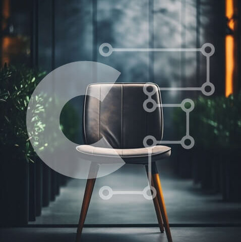 Intra Συλλεκτικό Ξύλινο Παζλ Plywood 4mm - Καφέ δερμάτινη καρέκλα σε ένα μινιμαλιστικό σκοτεινό δωμάτιο Σε Ξύλινο Κουτί - Διαστάσεις Puzzle: 10x10 cm – 25 κομμάτια - Image 1