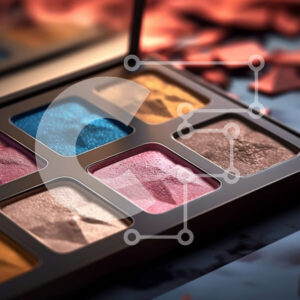 Intra Συλλεκτικό Ξύλινο Παζλ Plywood  4mm - Πολυτελής παλέτα μακιγιάζ με μεταλλικές αποχρώσεις του ροζ, του μωβ και του χρυσού Σε Ξύλινο Κουτί - Διαστάσεις Puzzle: 10x10 cm – 25 κομμάτια