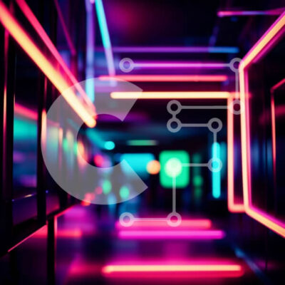 Intra Συλλεκτικό Ξύλινο Παζλ Plywood  4mm - Εκπληκτική εικόνα ενός διαδρόμου με νέον φωτισμό Σε Ξύλινο Κουτί - Διαστάσεις Puzzle: 10x10 cm – 25 κομμάτια - Image 1