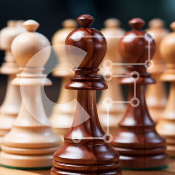 Intra Συλλεκτικό Ξύλινο Παζλ Plywood  4mm - Σκακιέρα με ξύλινα κομμάτια σκακιού Σε Ξύλινο Κουτί - Διαστάσεις Puzzle: 10x10 cm – 25 κομμάτια - Image 1