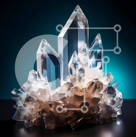 Intra Συλλεκτικό Ξύλινο Παζλ Plywood 4mm - Μυστηριώδες και συναρπαστικό σύμπλεγμα διαυγών κρυστάλλων χαλαζία Σε Ξύλινο Κουτί - Διαστάσεις: 10x10 cm – 25 κομμάτια - Image 1