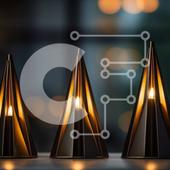 Intra Συλλεκτικό Ξύλινο Παζλ Plywood  4mm - Μαύρα μεταλλικά κηροπήγια σε σκούρα ξύλινη επιφάνεια Σε Ξύλινο Κουτί - Διαστάσεις Puzzle: 10x10 cm – 25 κομμάτια - Image 1