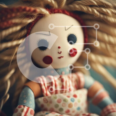 Intra Συλλεκτικό Ξύλινο Παζλ Plywood  4mm - Αξιολάτρευτη κούκλα με ξανθά μαλλιά και μπλε μάτια Σε Ξύλινο Κουτί - Διαστάσεις: 10x10 cm – 25 κομμάτια - Image 1