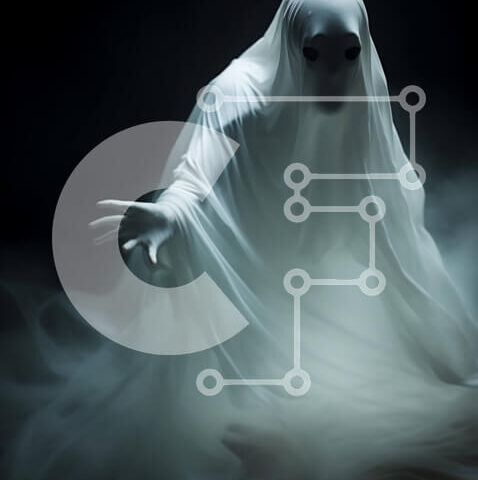 Intra Συλλεκτικό Ξύλινο Παζλ Plywood 4mm - Ghostly Figure που χειρονομεί για να επικοινωνήσει Σε Ξύλινο Κουτί - Διαστάσεις Puzzle: 10x10 cm – 25 κομμάτια - Image 1