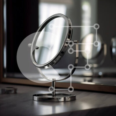 Intra Συλλεκτικό Ξύλινο Παζλ Plywood  4mm - Μοντέρνο και κομψό μπάνιο με μεγεθυντικό καθρέφτη Σε Ξύλινο Κουτί - Διαστάσεις Puzzle: 10x10 cm – 25 κομμάτια - Image 1