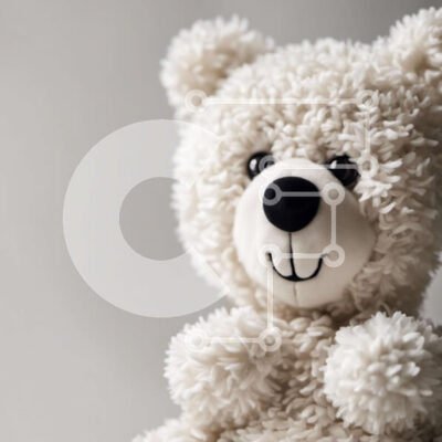 Intra Συλλεκτικό Ξύλινο Παζλ Plywood 4mm - Λευκό αρκουδάκι στο τραπέζι Σε Ξύλινο Κουτί - Διαστάσεις: 10x10 cm – 25 κομμάτια - Image 1