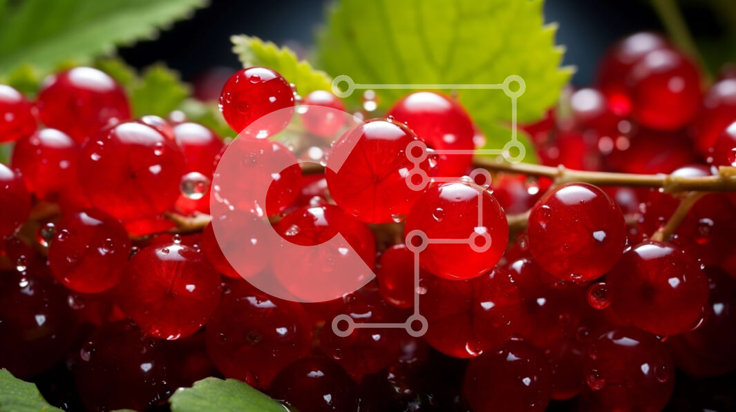 Intra Συλλεκτικό Ξύλινο Παζλ Plywood  4mm - Κοντινό πλάνο κόκκινων μούρων με σταγονίδια νερού Σε Ξύλινο Κουτί - Διαστάσεις: 10x10 cm – 25 κομμάτια