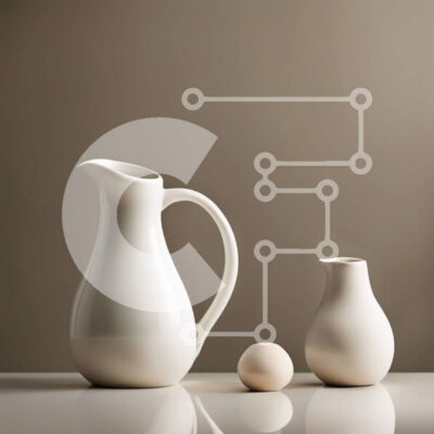 Intra Συλλεκτικό Ξύλινο Παζλ Plywood  4mm - Όμορφη εικόνα της λευκής κεραμικής στάμνας και του μπολ σε ένα ηλιόλουστο δωμάτιο Σε Ξύλινο Κουτί - Διαστάσεις Puzzle: 10x10 cm – 25 κομμάτια - Image 1