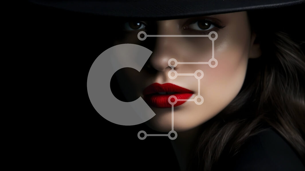 Intra Συλλεκτικό Ξύλινο Παζλ Plywood  4mm - Εκπληκτική εικόνα γυναίκας που φορά μαύρο καπέλο και κόκκινο κραγιόν Σε Ξύλινο Κουτί - Διαστάσεις Puzzle: 10x10 cm – 25 κομμάτια