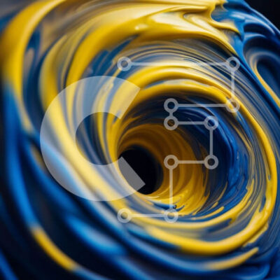 Intra Συλλεκτικό Ξύλινο Παζλ Plywood  4mm - Πολύχρωμο και ενεργητικό Swirling Paint Vortex Σε Ξύλινο Κουτί - Διαστάσεις Puzzle: 10x10 cm – 25 κομμάτια - Image 1