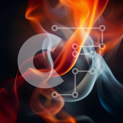 Intra Συλλεκτικό Ξύλινο Παζλ Plywood  4mm - Εκπληκτική εικόνα της φωτιάς που καίει από κοντά Σε Ξύλινο Κουτί - Διαστάσεις: 10x10 cm – 25 κομμάτια - Image 1