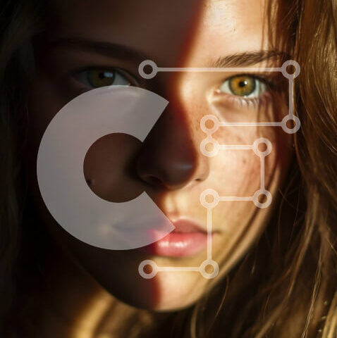 Intra Συλλεκτικό Ξύλινο Παζλ Plywood  4mm - Φυσική ομορφιά μιας νεαρής γυναίκας με μακριά καστανά μαλλιά και πράσινα μάτια Σε Ξύλινο Κουτί - Διαστάσεις Puzzle: 10x10 cm – 25 κομμάτια - Image 1