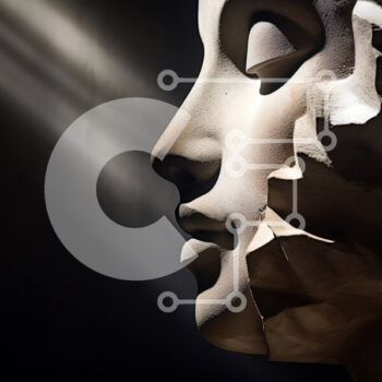 Intra Συλλεκτικό Ξύλινο Παζλ Plywood  4mm - Γαλήνιο πορτρέτο μιας γυναίκας σε βαθιά σκέψη Σε Ξύλινο Κουτί - Διαστάσεις Puzzle: 10x10 cm – 25 κομμάτια - Image 1