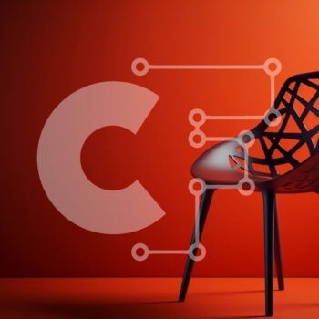 Intra Συλλεκτικό Ξύλινο Παζλ Plywood  4mm - Μοντέρνα καρέκλα σε πορτοκαλί φόντο Σε Ξύλινο Κουτί - Διαστάσεις Puzzle: 10x10 cm – 25 κομμάτια - Image 1