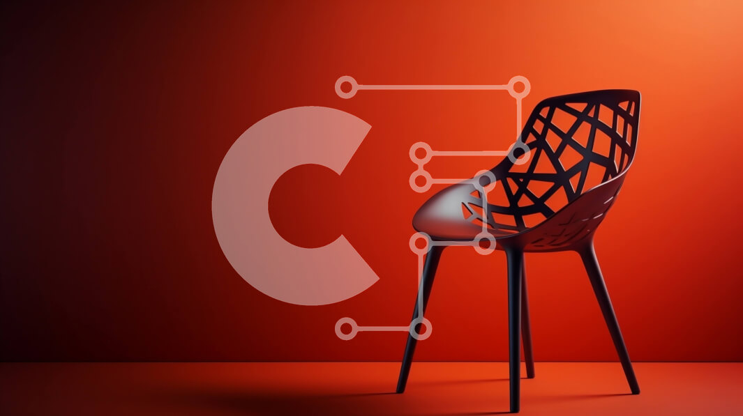 Intra Συλλεκτικό Ξύλινο Παζλ Plywood  4mm - Μοντέρνα καρέκλα σε πορτοκαλί φόντο Σε Ξύλινο Κουτί - Διαστάσεις Puzzle: 10x10 cm – 25 κομμάτια