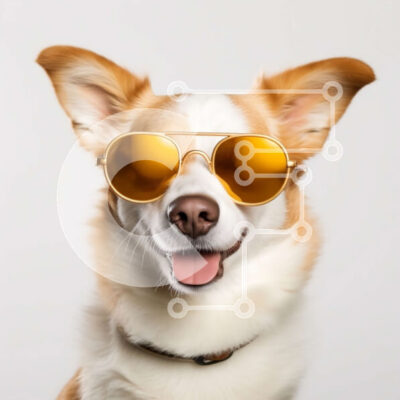 Intra Συλλεκτικό Ξύλινο Παζλ Plywood 4mm - Cool σκύλος που φοράει γυαλιά ηλίου Σε Ξύλινο Κουτί - Διαστάσεις: 10x10 cm – 25 κομμάτια - Image 1