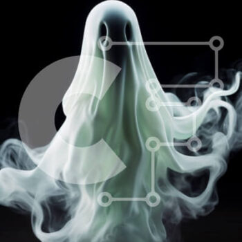 Intra Συλλεκτικό Ξύλινο Παζλ Plywood  4mm - Λευκό ειδώλιο φάντασμα που επιπλέει στον αέρα με καπνό Σε Ξύλινο Κουτί - Διαστάσεις Puzzle: 10x10 cm – 25 κομμάτια - Image 1