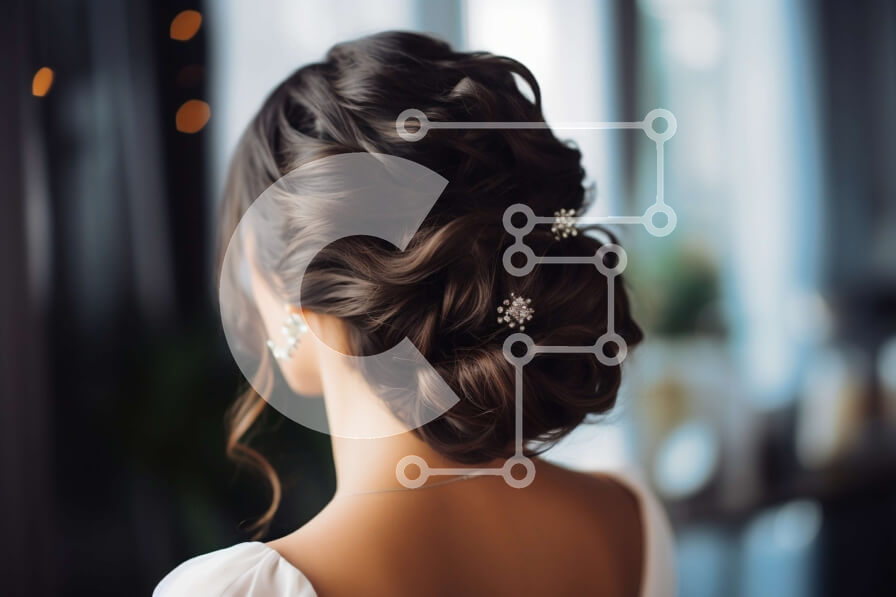 Intra Συλλεκτικό Ξύλινο Παζλ Plywood  4mm - Κομψή γυναίκα με μπουκέτο λουλούδια μπροστά από τον ορίζοντα της πόλης Σε Ξύλινο Κουτί - Διαστάσεις Puzzle: 10x10 cm – 25 κομμάτια