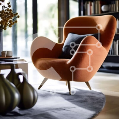 Intra Συλλεκτικό Ξύλινο Παζλ Plywood  4mm - Κομψή και άνετη πολυθρόνα σε ένα άνετο σαλόνι Σε Ξύλινο Κουτί - Διαστάσεις Puzzle: 10x10 cm – 25 κομμάτια - Image 1