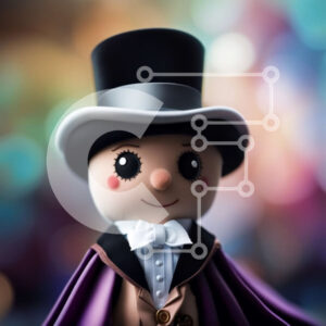 Intra Συλλεκτικό Ξύλινο Παζλ Plywood  4mm - Αξιολάτρευτος χιονάνθρωπος με καπέλο και ακρωτήριο σε μια χειμερινή χώρα των θαυμάτων Σε Ξύλινο Κουτί - Διαστάσεις Puzzle: 10x10 cm – 25 κομμάτια